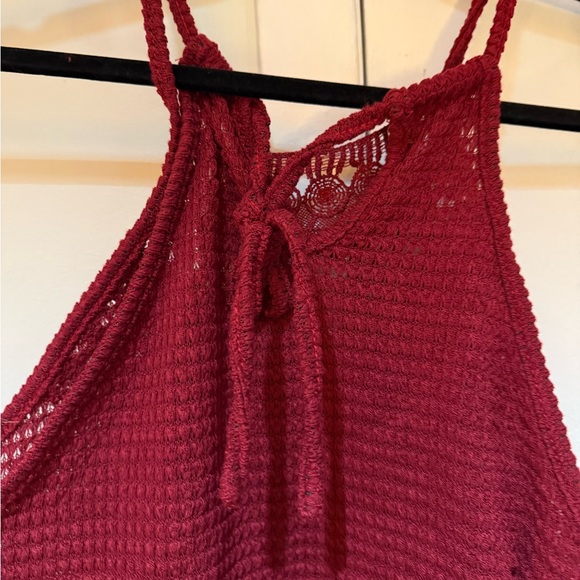 NWOT Red Cropped Ribbed Tank Top - Picture 5 of 6